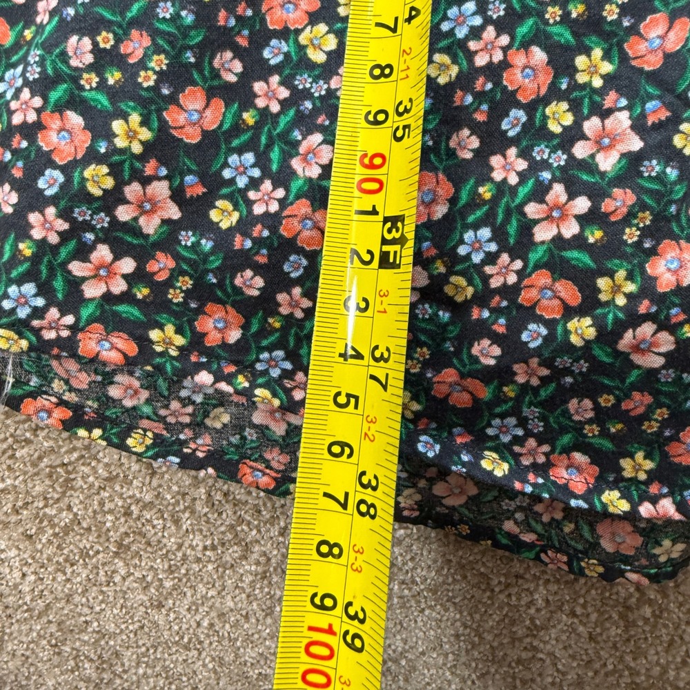 Old Navy Womens L Tall Floral Button Front Balloon Sleeve Belted Midi Dress - Picture 4 of 9